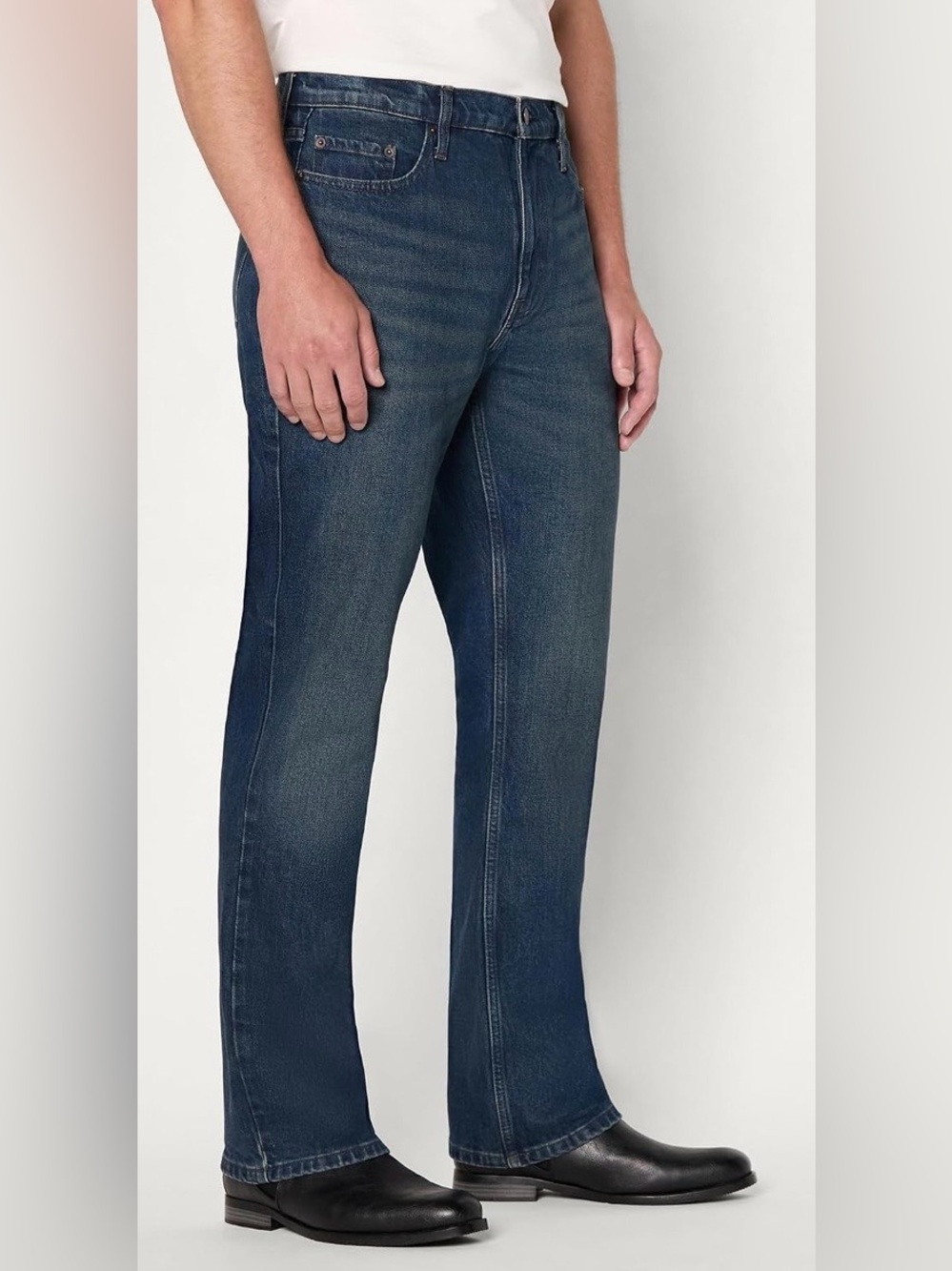Amazon Essentials Men's Denim Straight-Fit Bootcut Jeans 32”x28” Zip NWT